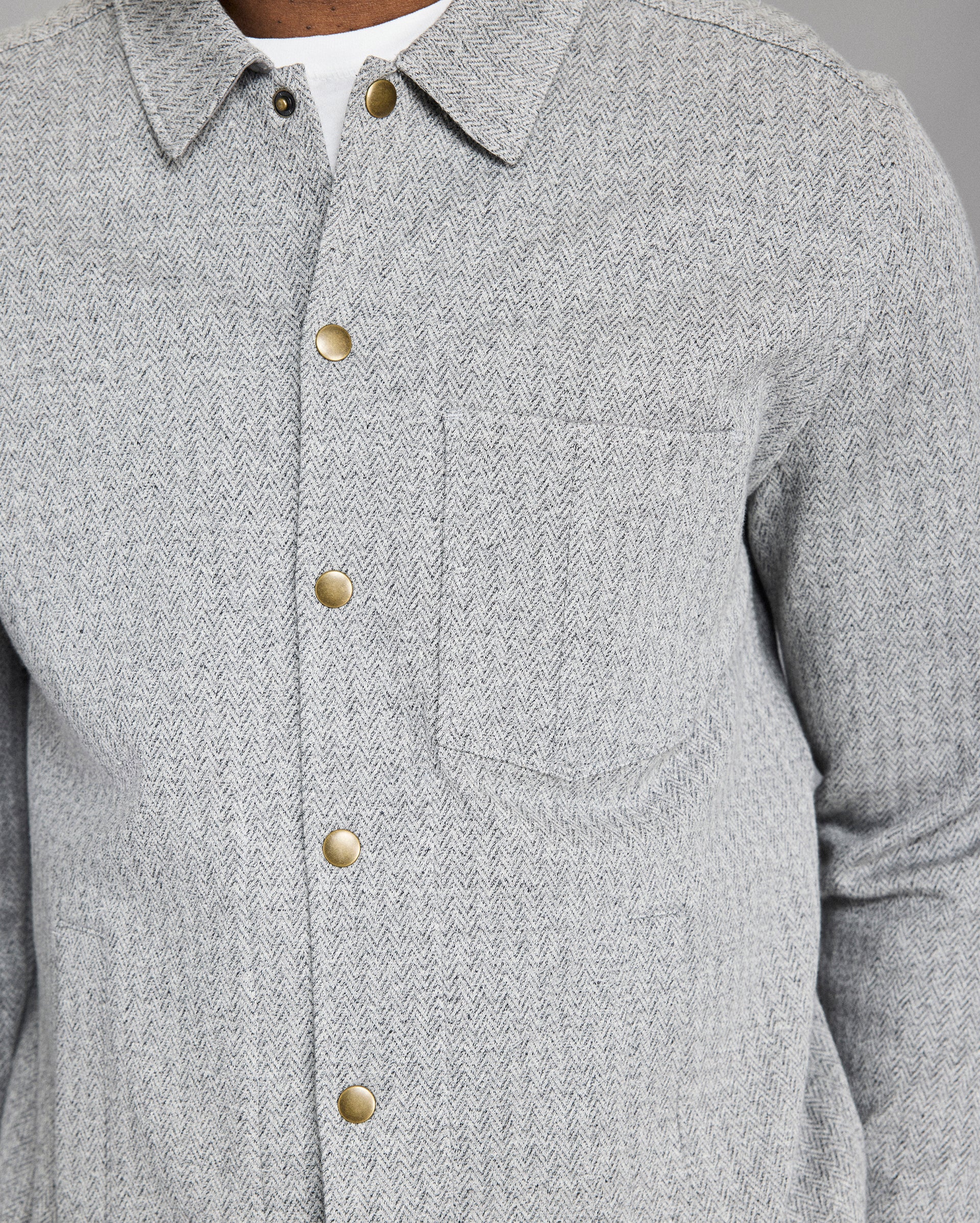 Numajiri Herringbone Shirt Jacket