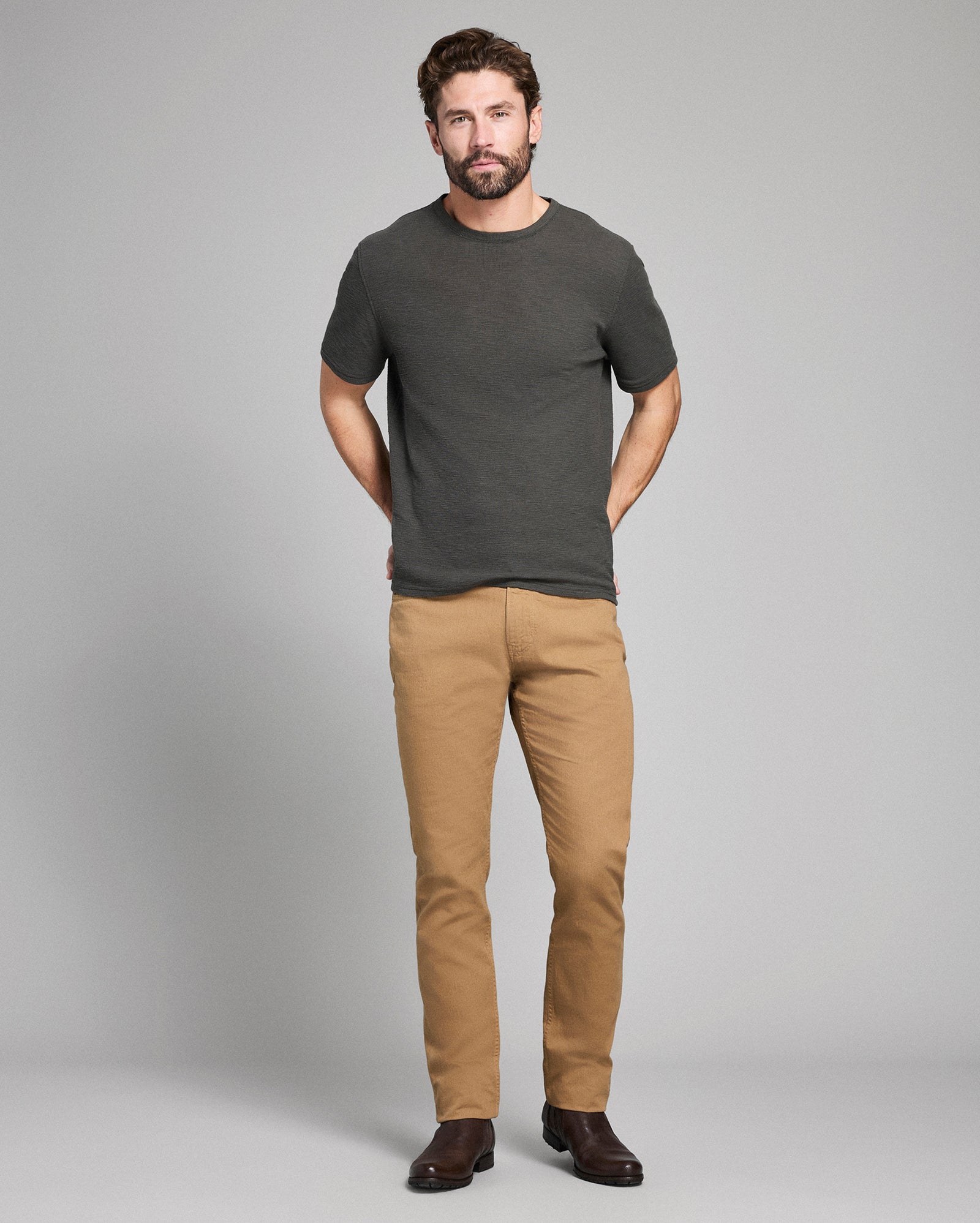 Short Sleeve Slub Tuck Crew