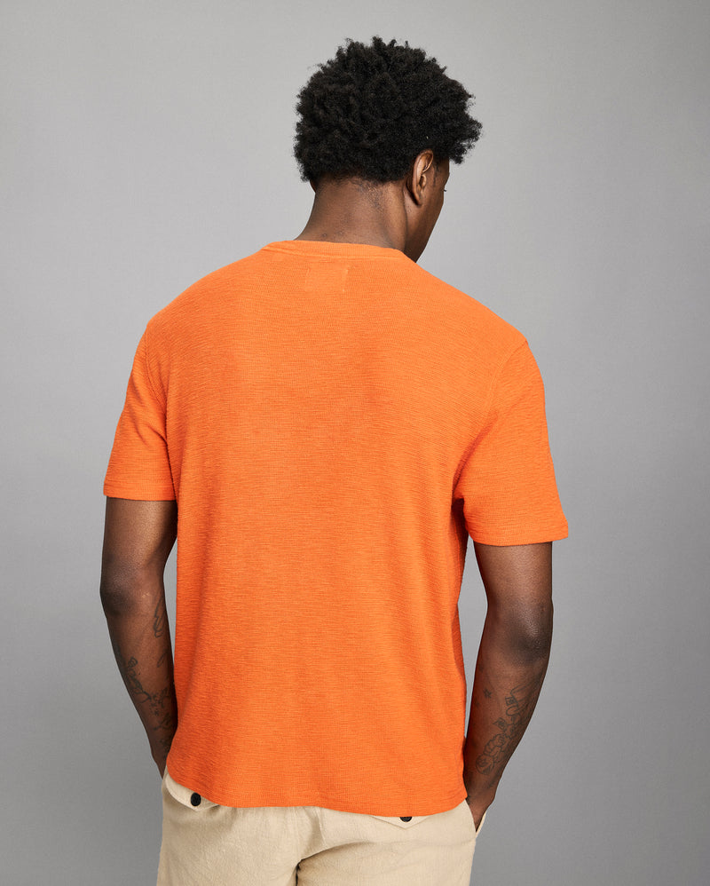 Short Sleeve Slub Tuck Crew