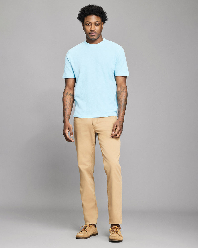Short Sleeve Slub Tuck Crew