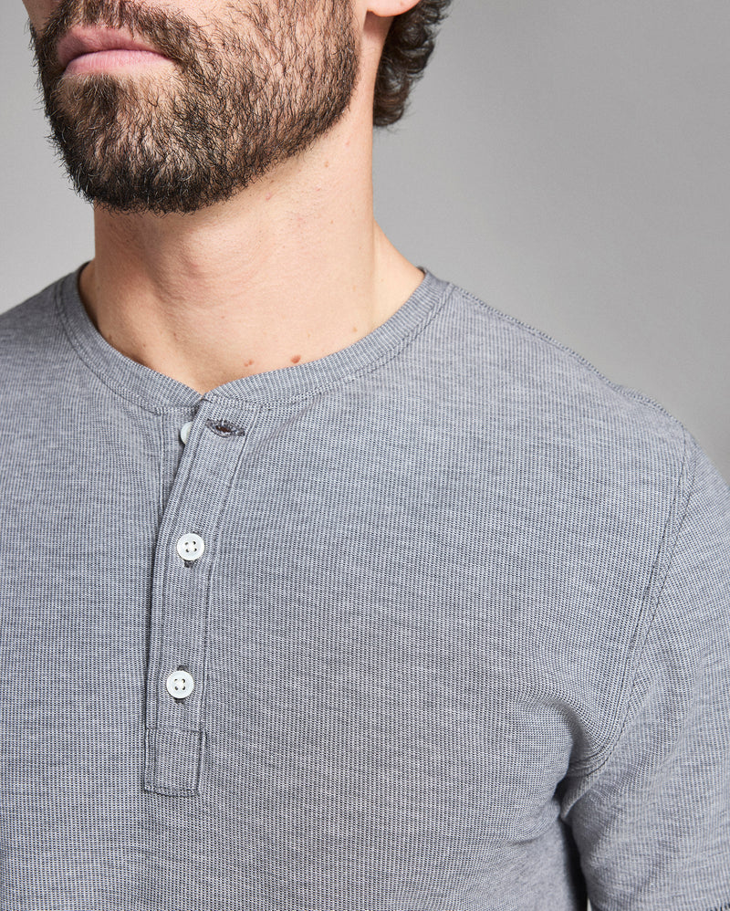 Short Sleeve Birdseye Henley
