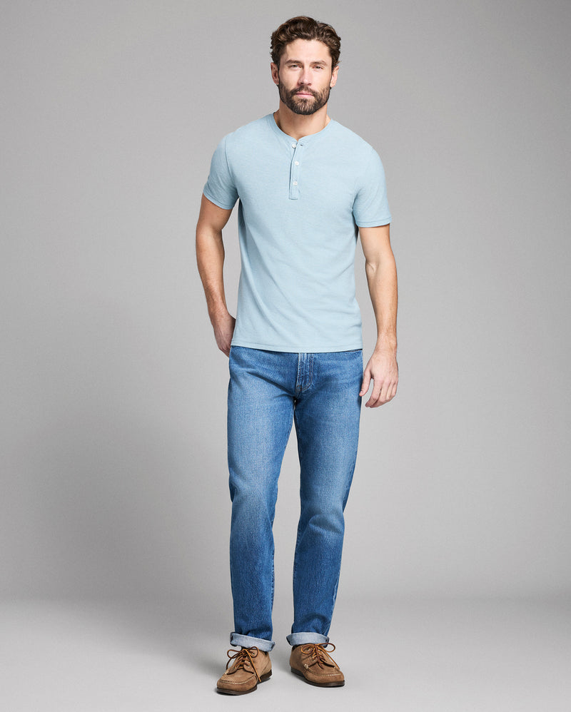 Short Sleeve Birdseye Henley