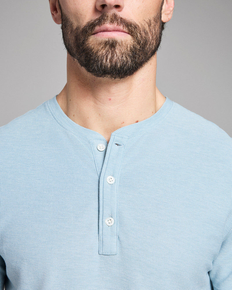 Short Sleeve Birdseye Henley