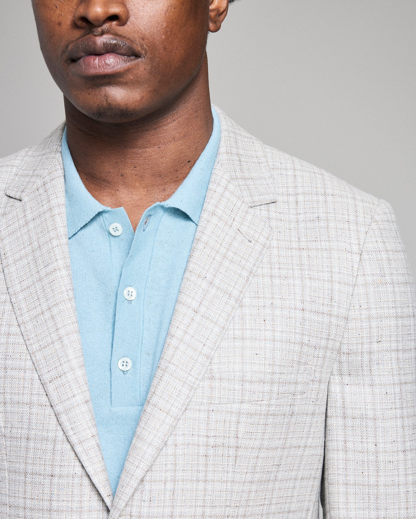 Textured Plaid Silk Wool Walton Jacket