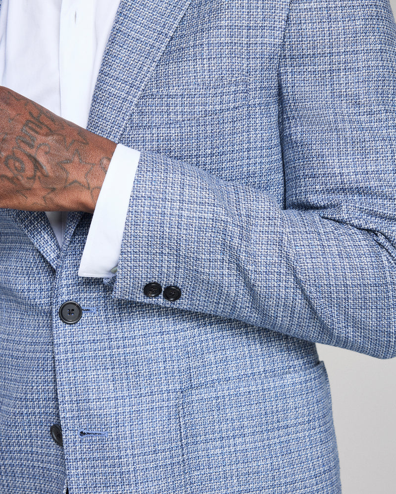 Micro Plaid Silk Wool Walton Jacket
