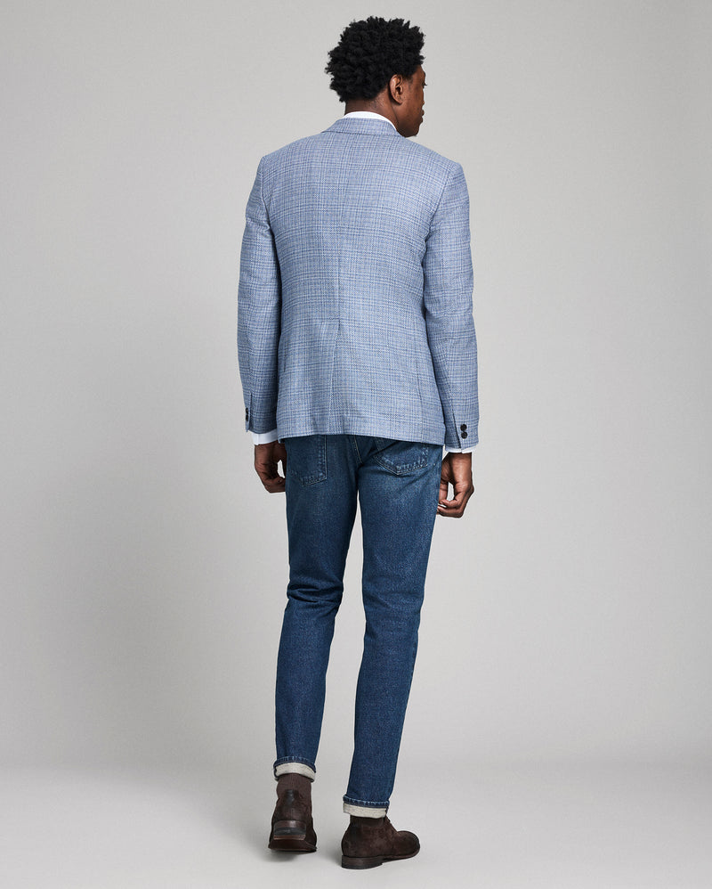 Micro Plaid Silk Wool Walton Jacket
