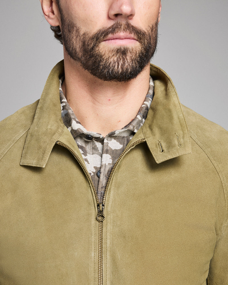 Suede Harrington Jacket