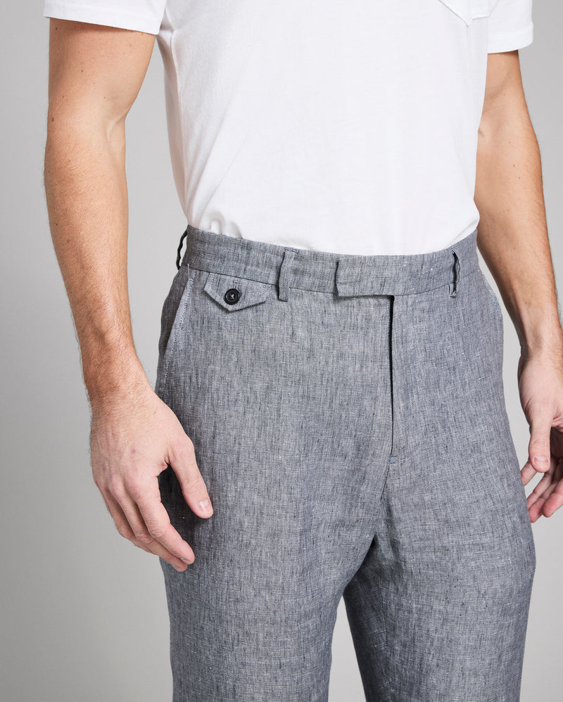 Linen Flat Front Trouser