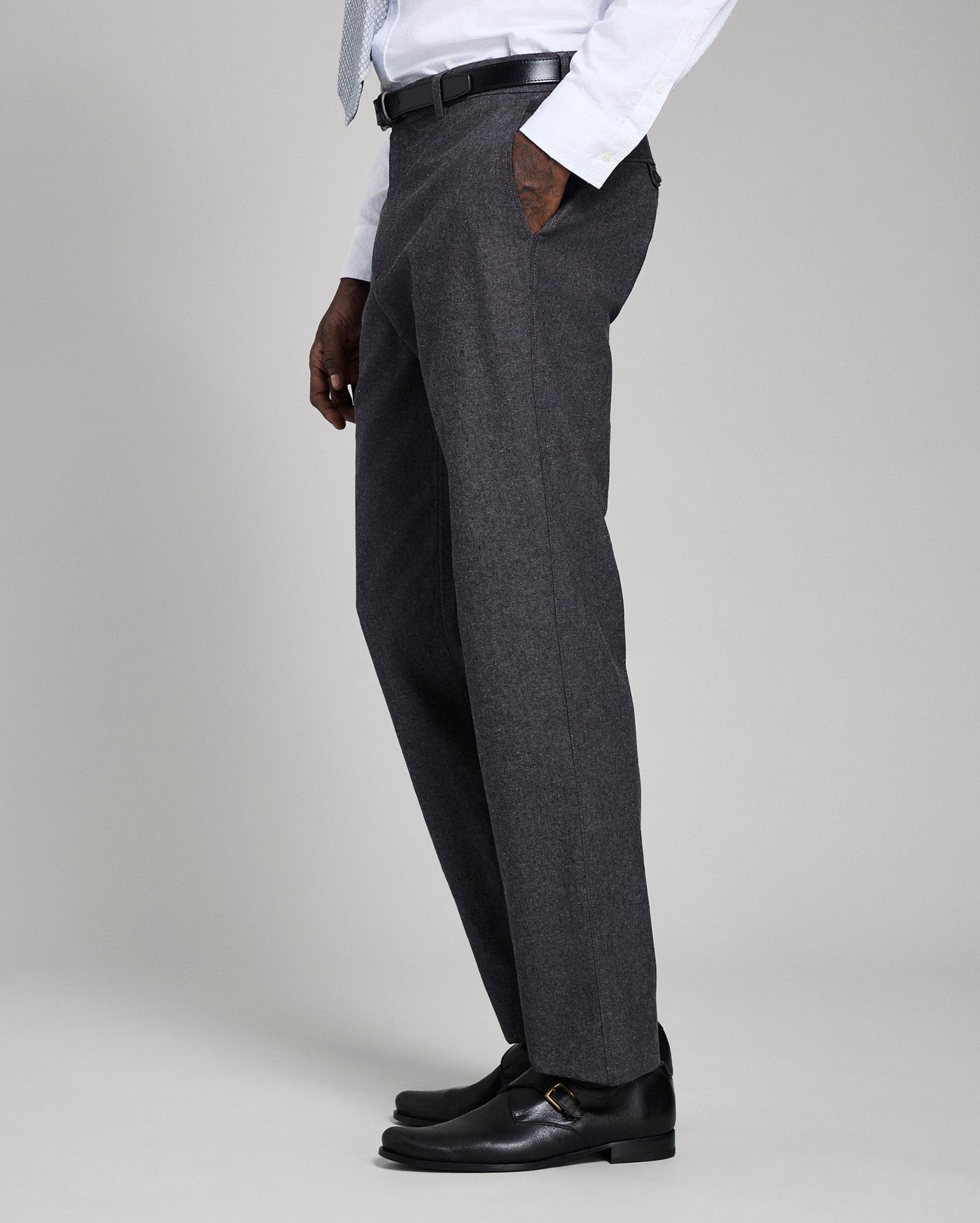 Chambray Flat Front Pant