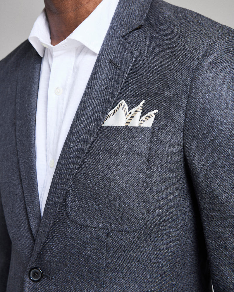 Heirloom Ribbon Border Pocket Square