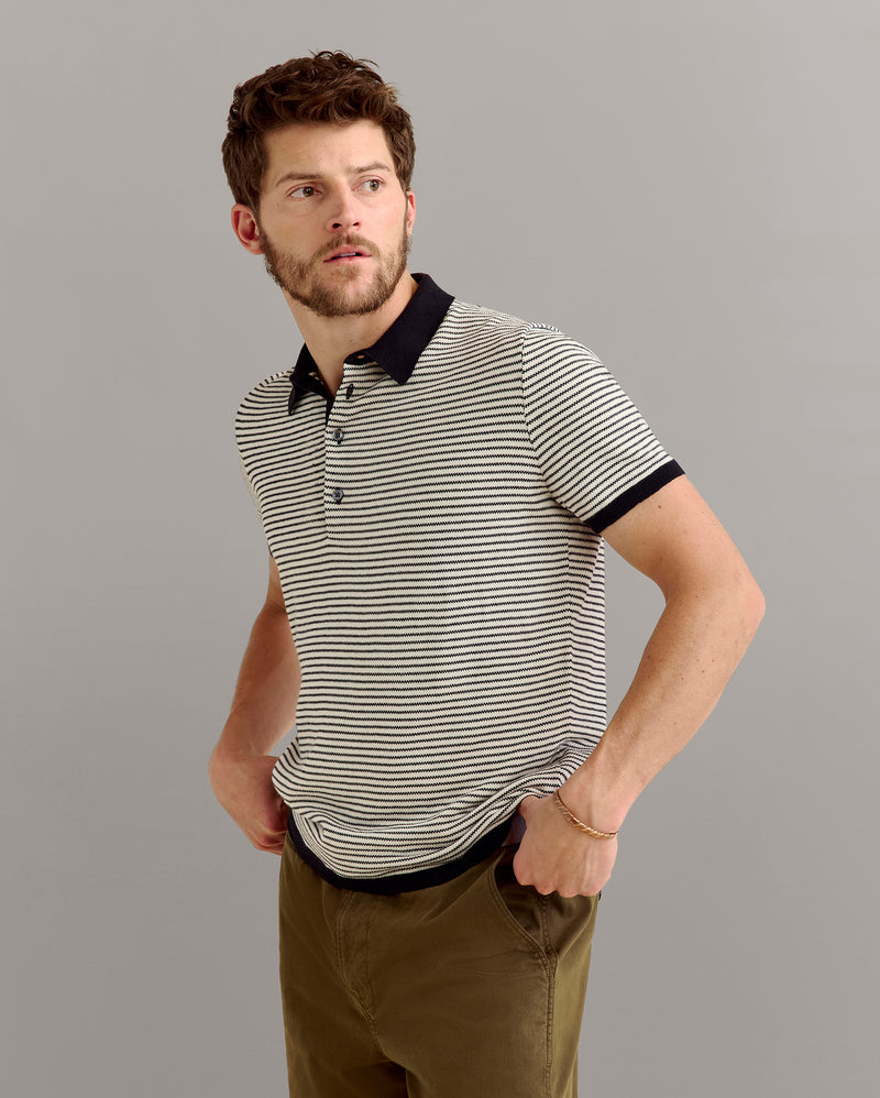 Stripe Sweater Polo