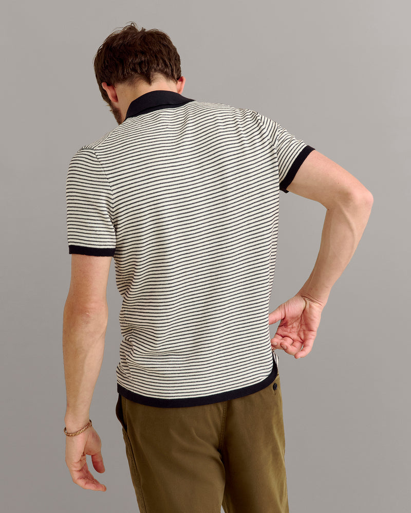 Stripe Sweater Polo