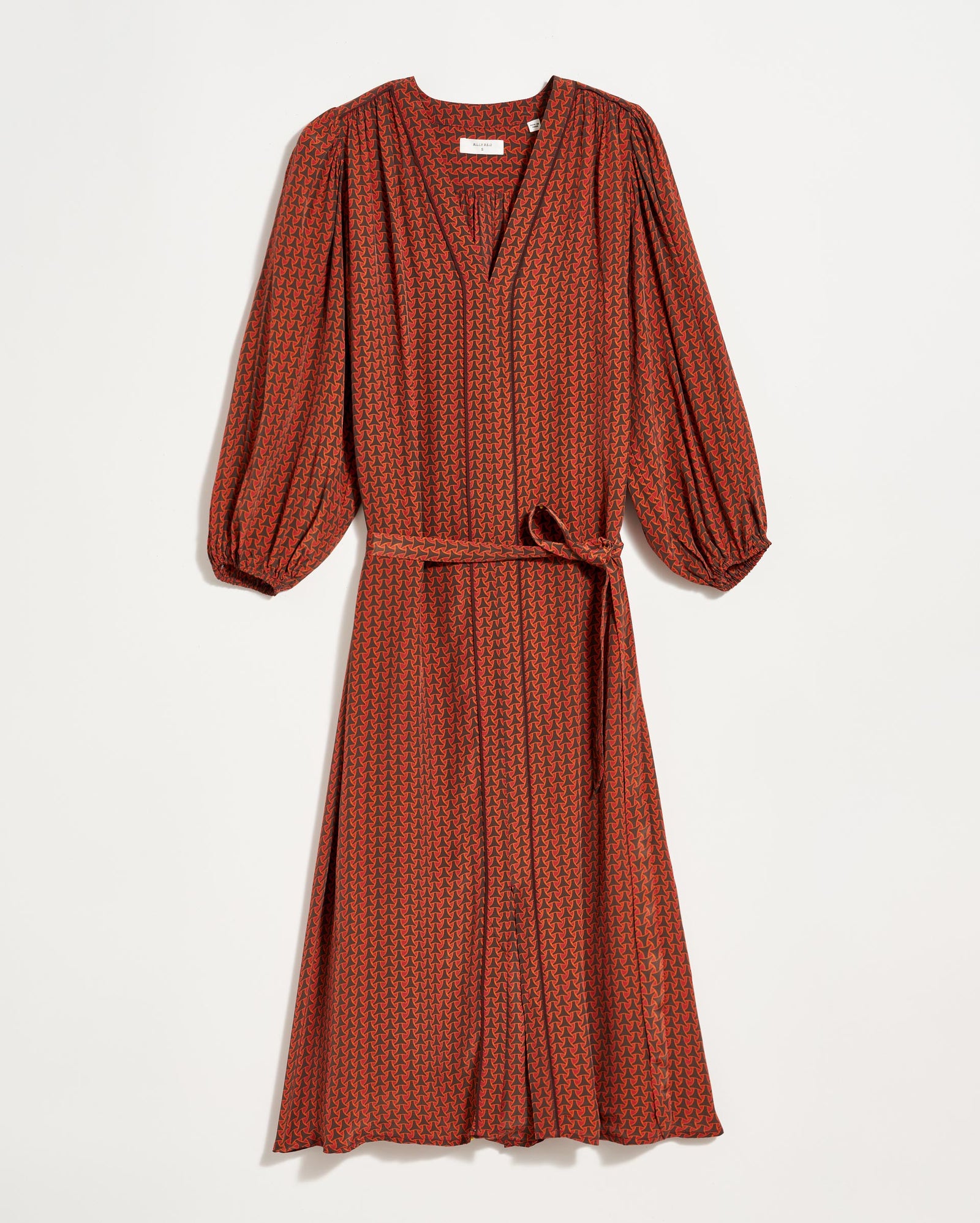 Tea Dress in Wine/Chocolate