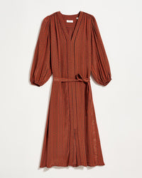 Tea Dress in Wine/Chocolate