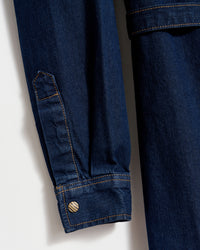 Shoals Denim Shirttail Dress in Double Dye