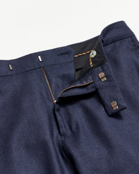 Flat Front Trouser in Dark Navy