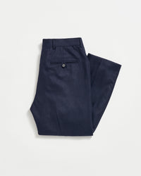 Flat Front Trouser in Dark Navy
