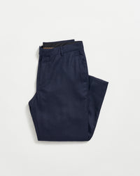 Flat Front Trouser in Dark Navy