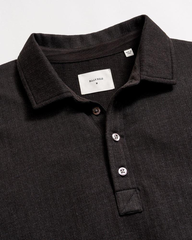 Long Sleeve Herringbone Polo