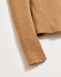 Long Sleeve Rib Crew in Billy's Brown