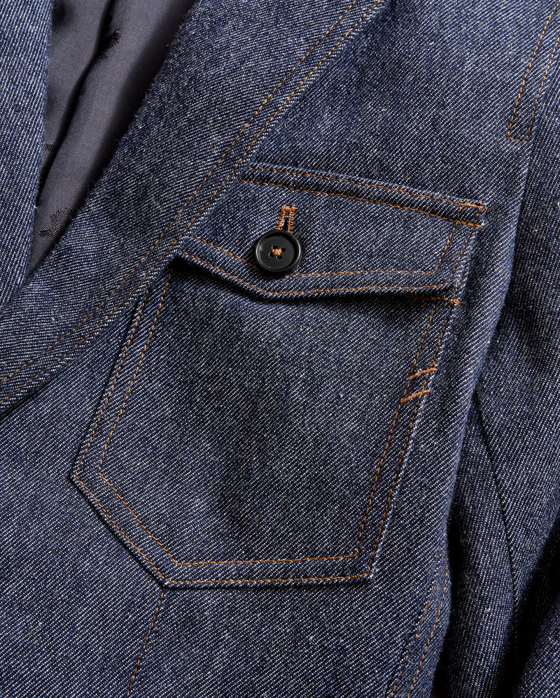 Wool Denim Blazer