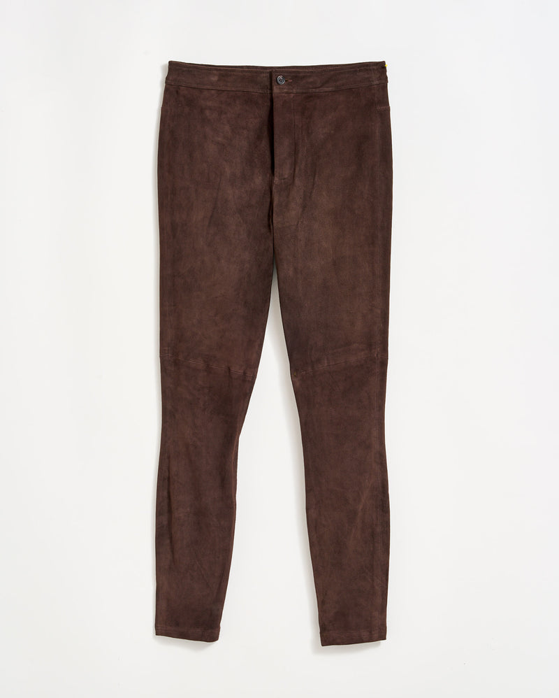 Stretch Suede Fly Front Legging