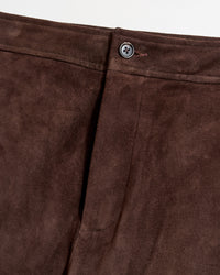Stretch Suede Fly Front Legging in Java