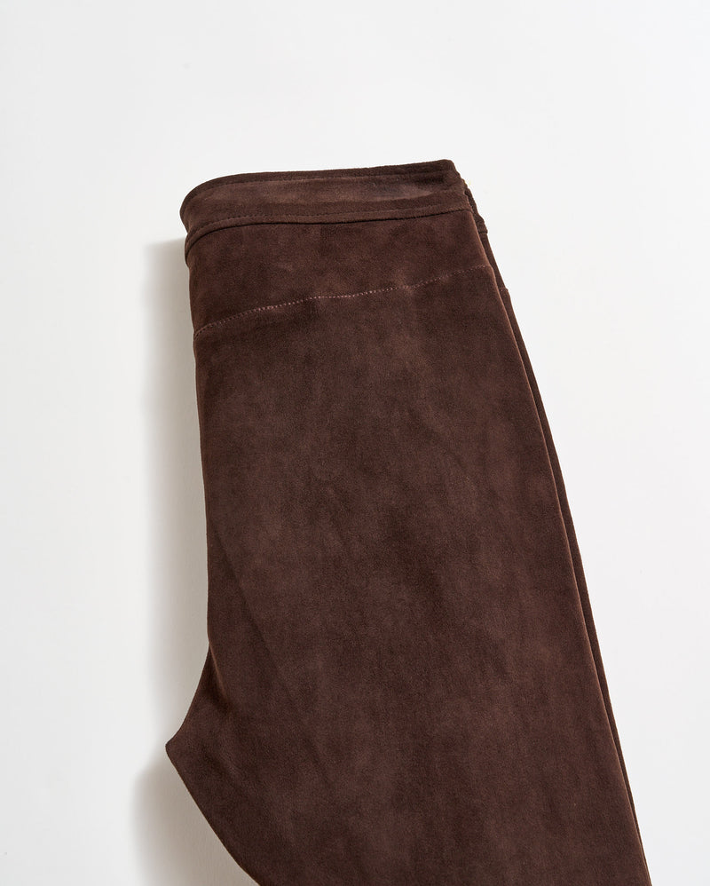 Stretch Suede Fly Front Legging