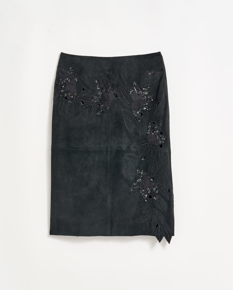 Suede Statement Pencil Skirt