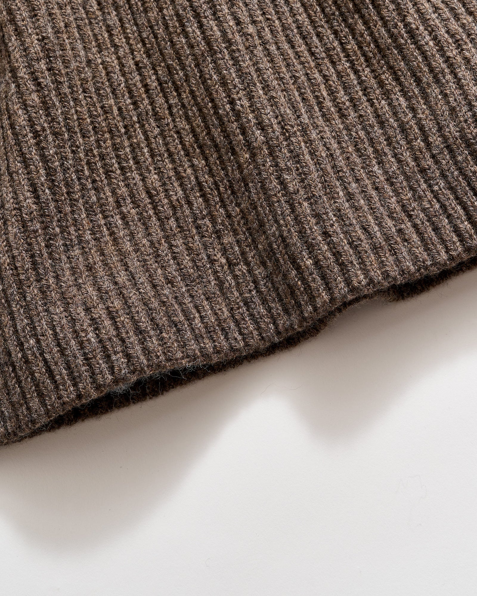 Straight Rib Sweater Skirt in Heathered Mink