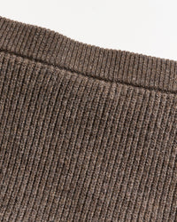 Straight Rib Sweater Skirt in Heathered Mink