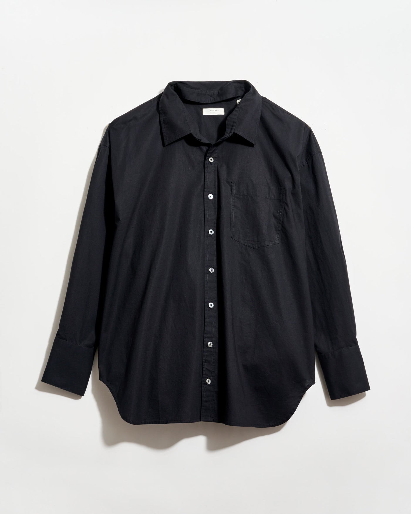 Detachable Collar Dolman Shirt in Black