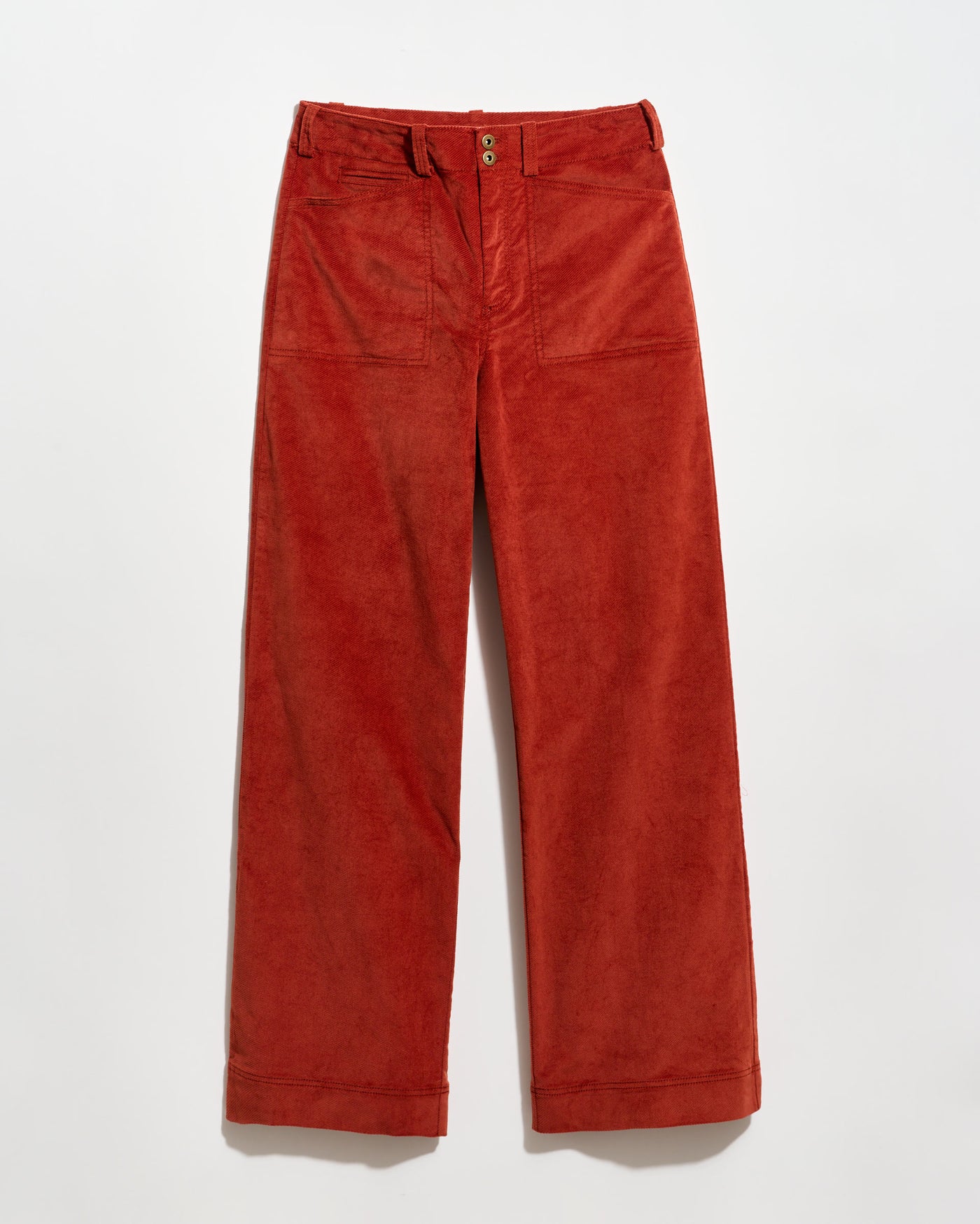 Velvet Wide Leg Pant in Cinnamon