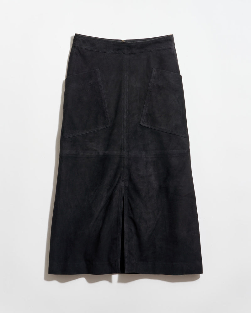 A-Line Suede Skirt