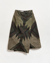 Plank Jacquard Wrap Skirt 