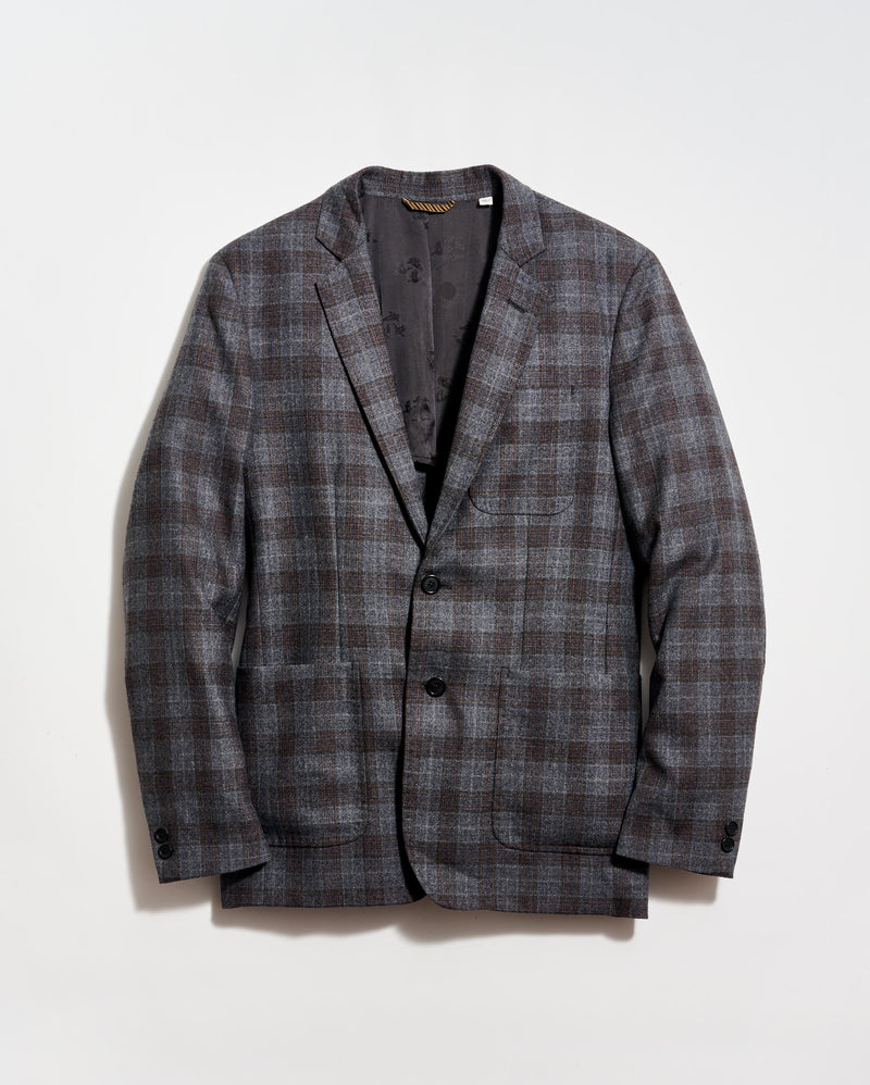 Virgin Wool Shadow Plaid Archie Jacket