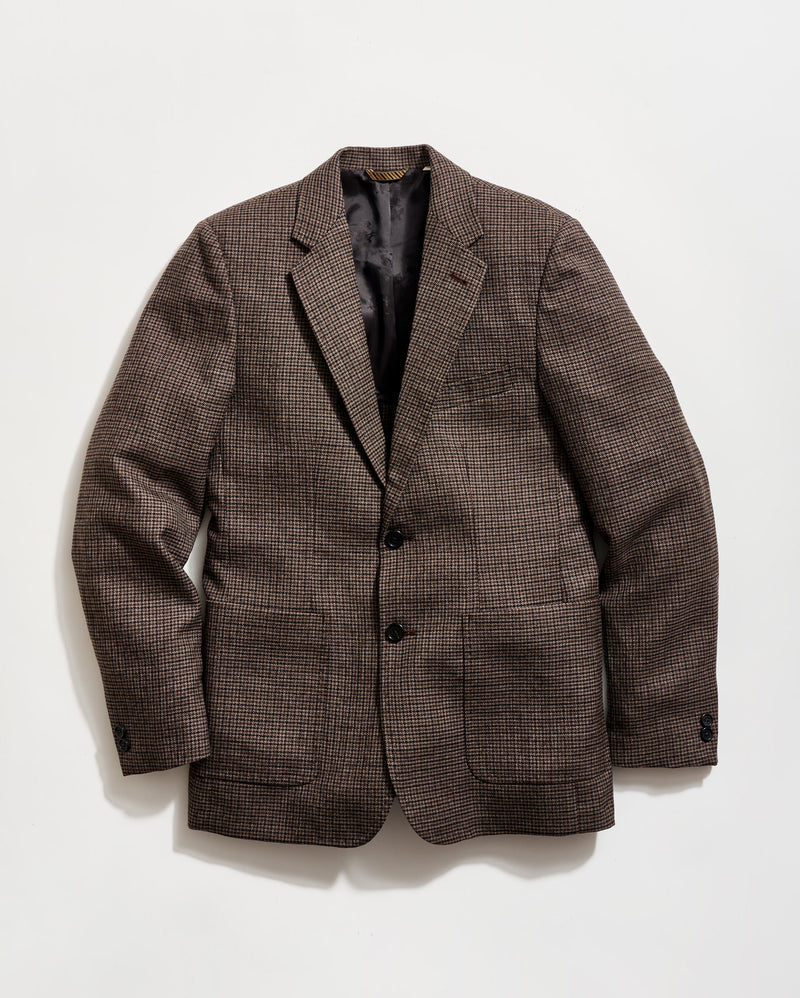 Virgin Wool Melange Houndstooth Walton Jacket