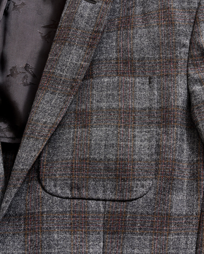Virgin Wool Shadow Plaid Archie Jacket