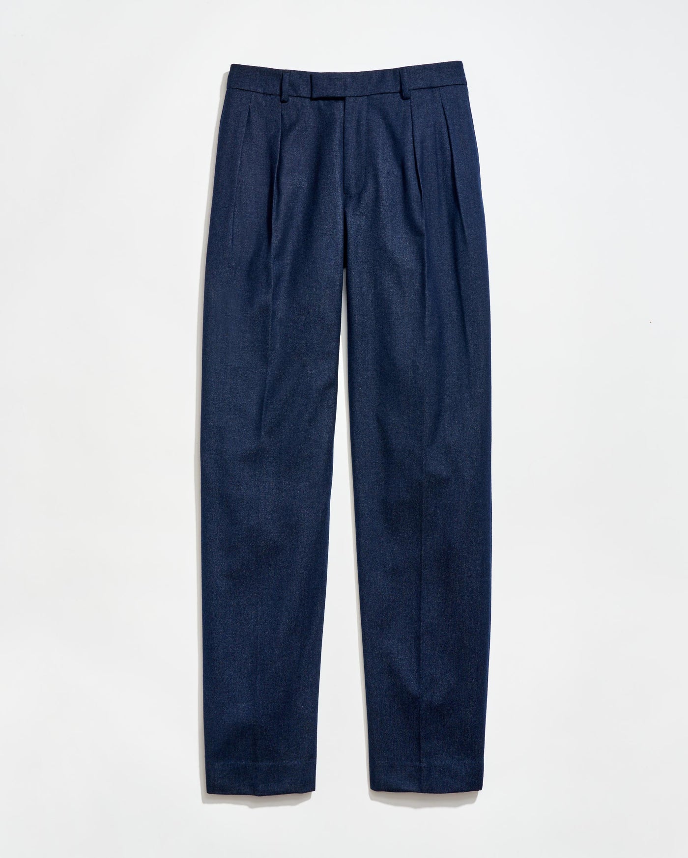 Pair of blue pants on a white background
