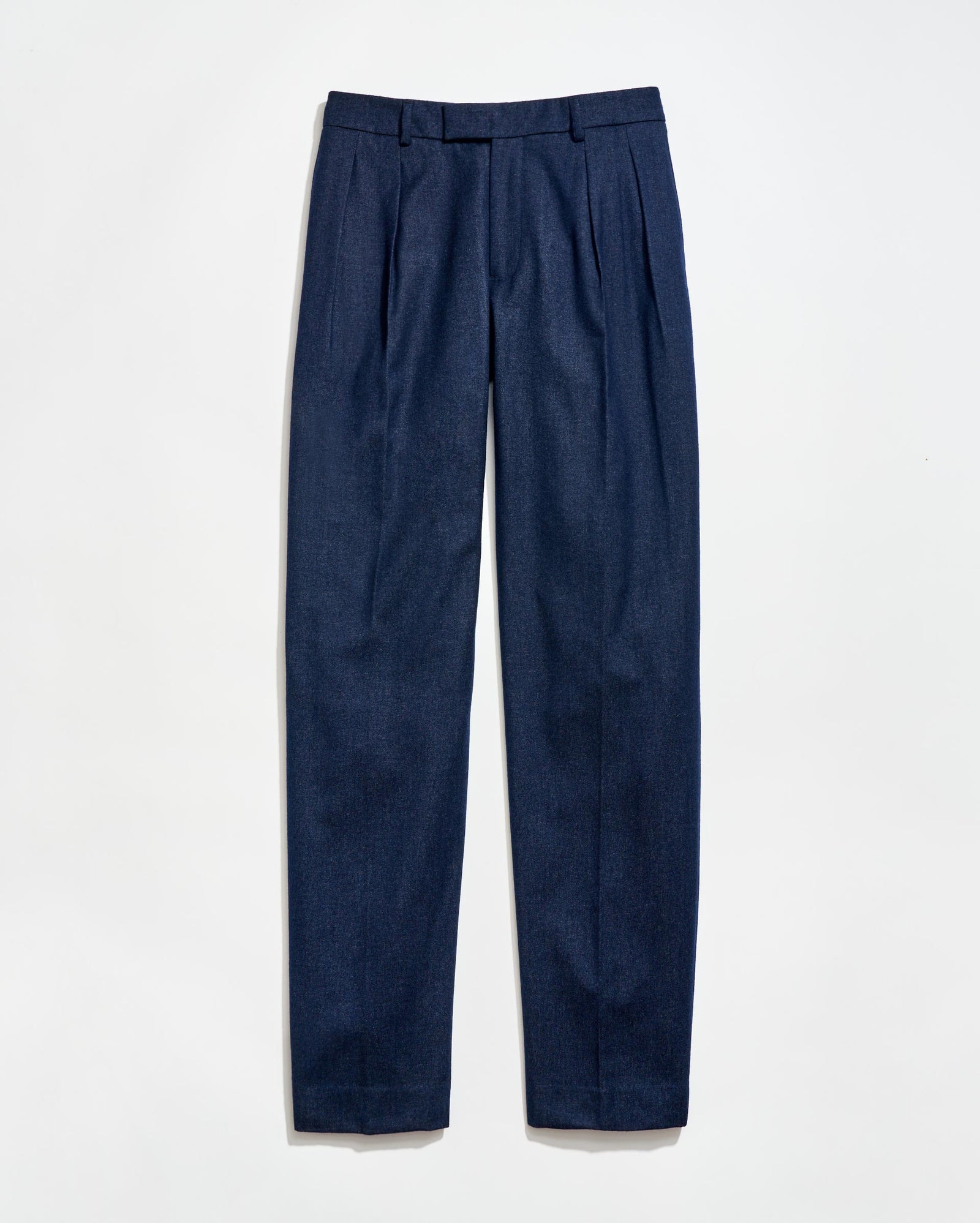 Pair of blue pants on a white background