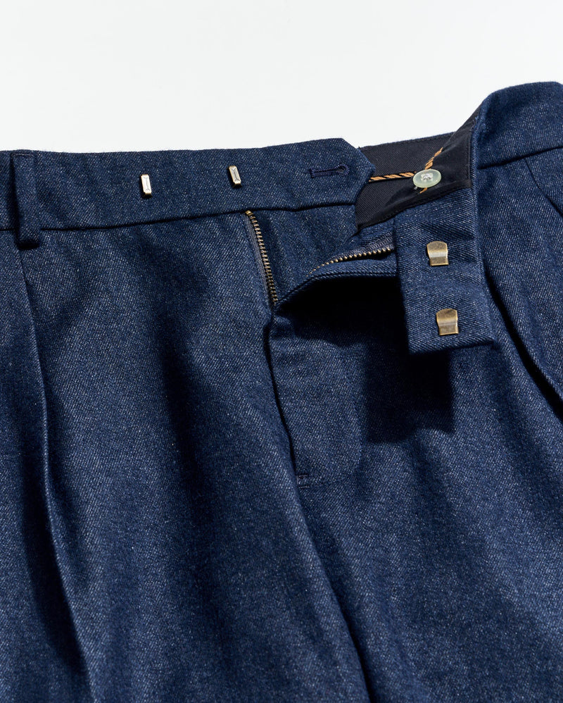 Twill Double Pleated Trouser