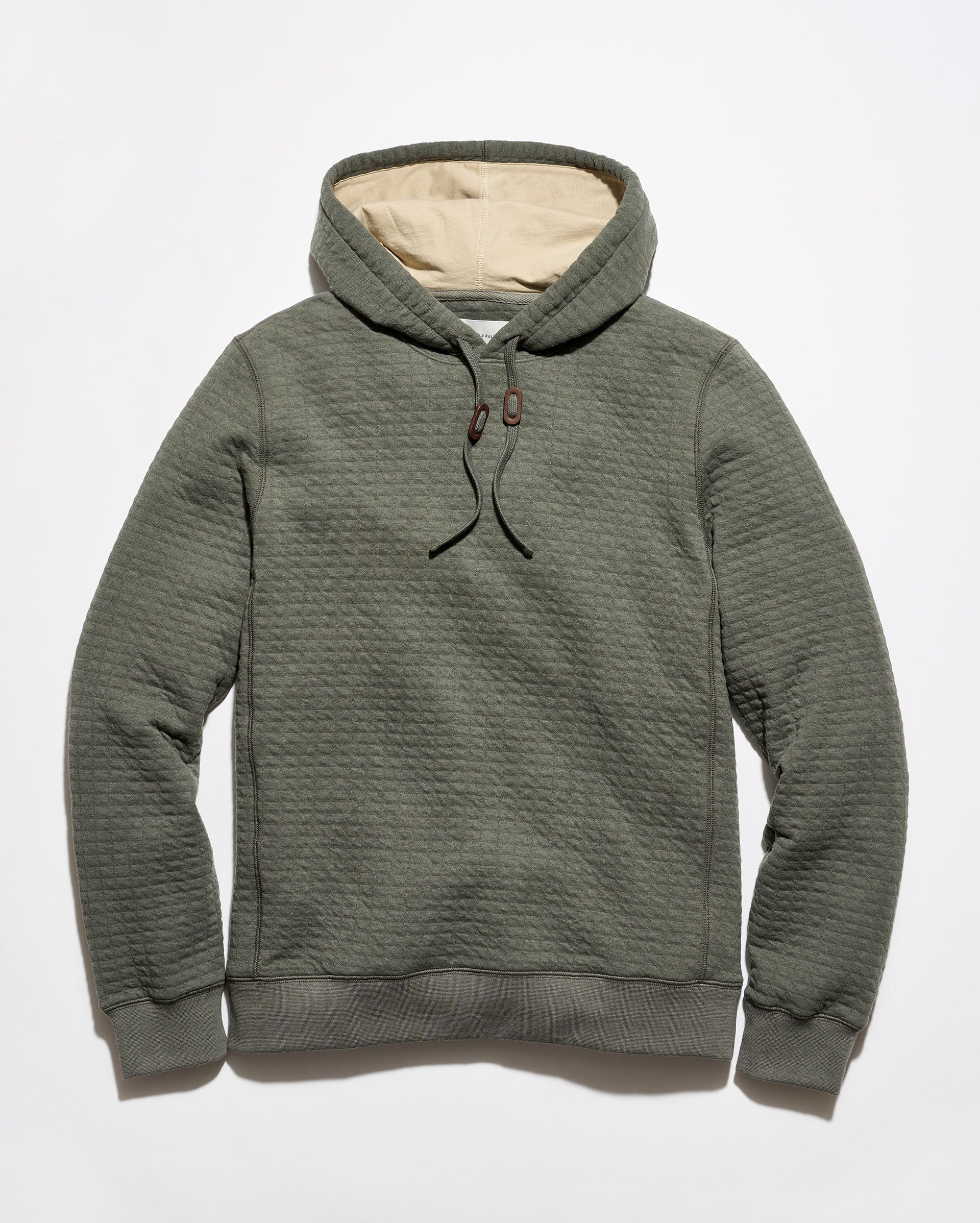Box Quilt Hoodie Pullover