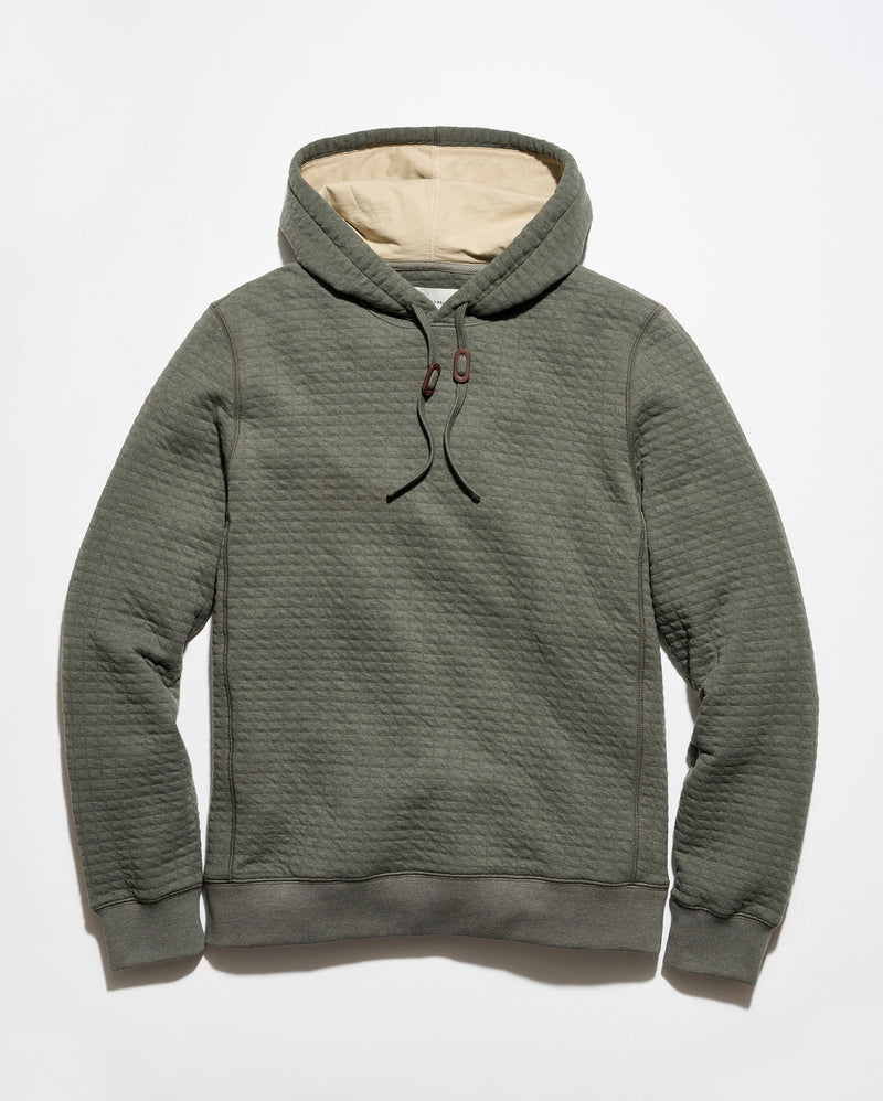 Box Quilt Hoodie Pullover
