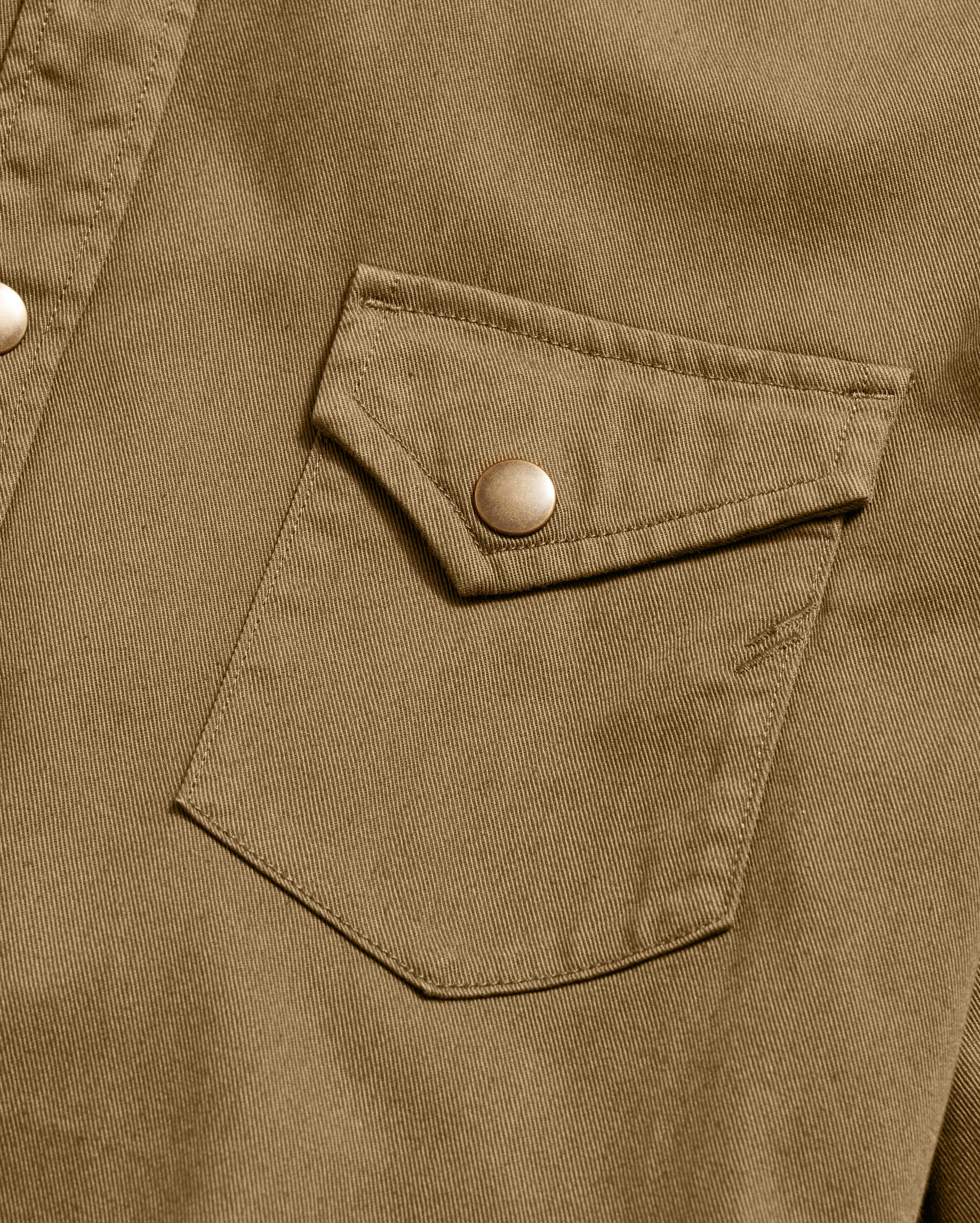 Shoals Twill Shirt in Slate Green