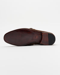 D-Ring Loafer in Olive/Brown