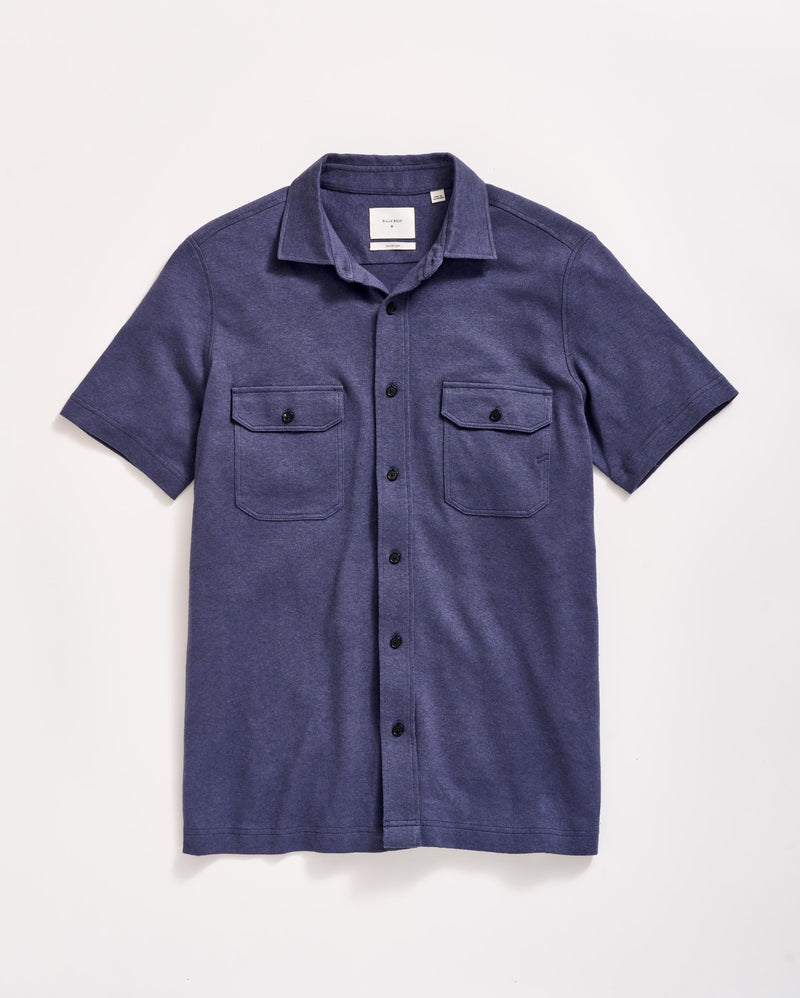Short Sleeve Hemp Cotton Knit Shirt