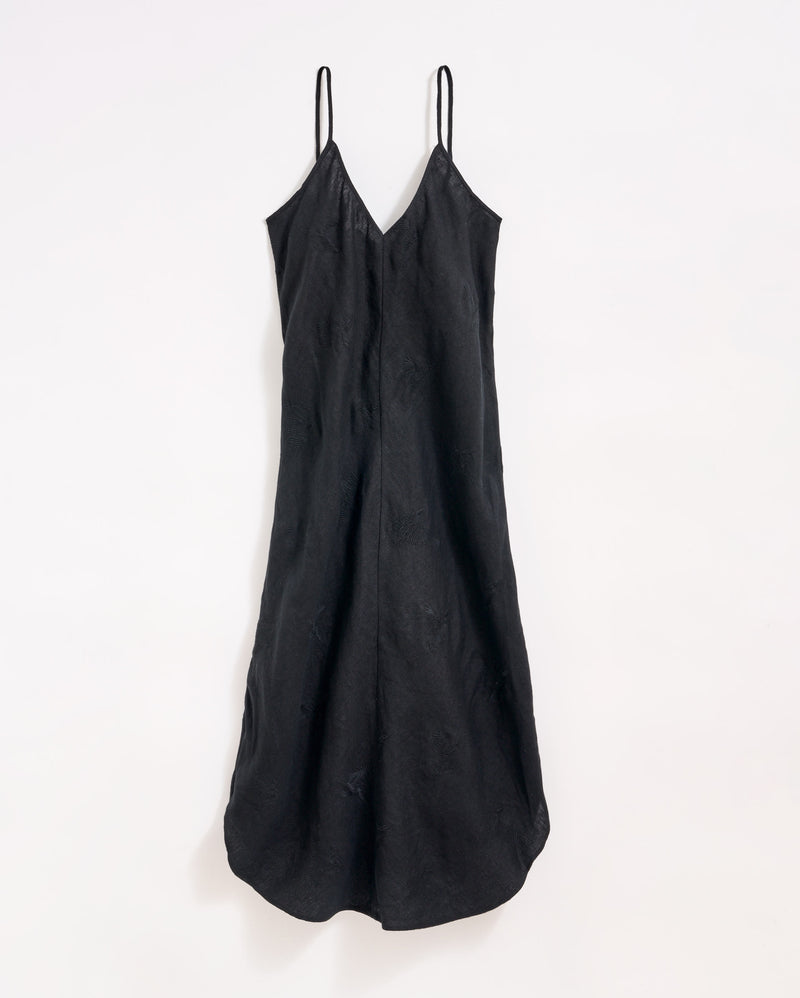 Linen Shirttail Slip Dress