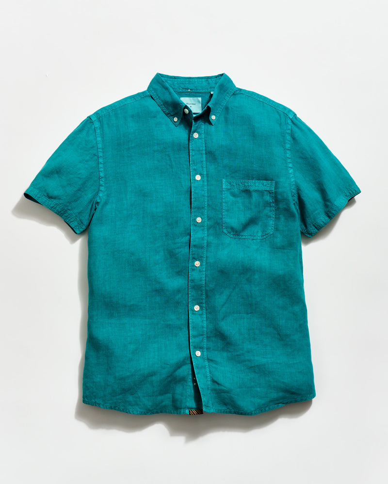 Short Sleeve Linen Tuscumbia Shirt Button Down