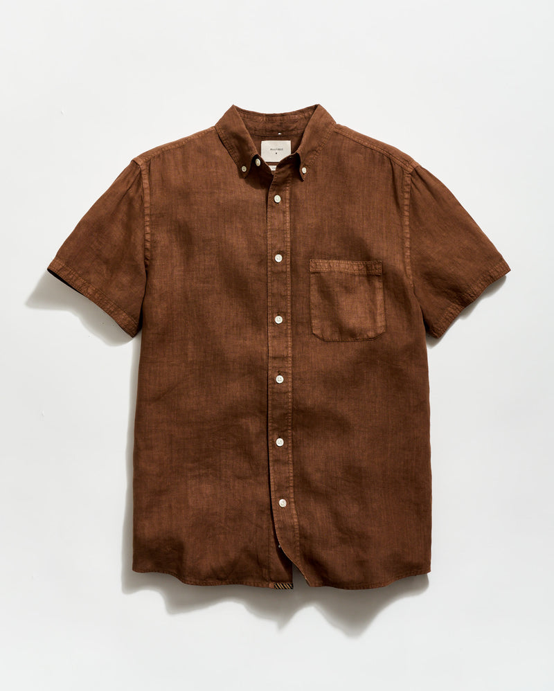 Short Sleeve Linen Tuscumbia Shirt Button Down