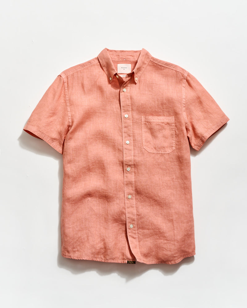 Short Sleeve Linen Tuscumbia Shirt Button Down